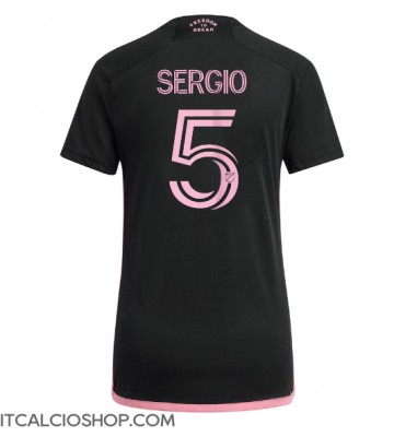Inter Miami Sergio Busquets #5 Seconda Maglia Femmina 2024-25 Manica Corta